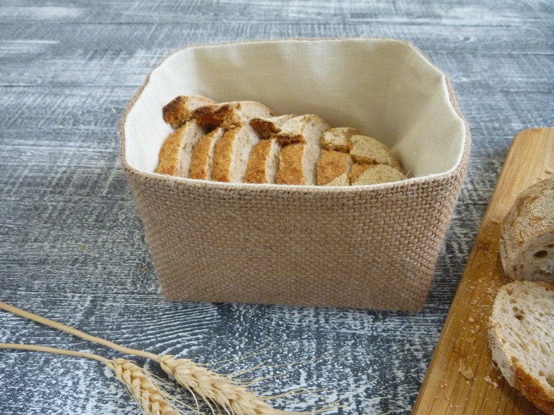 Serving Bread Basket Linen Bread Basket Farmhouse Basket Etsy