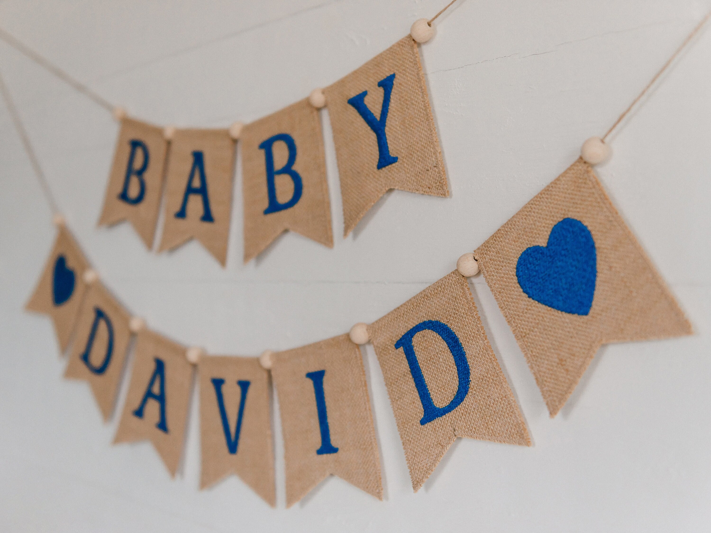 Baby personalized banner Nursery burlap decor. Etsy