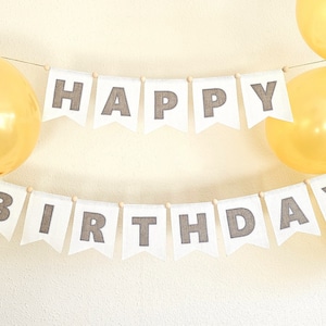 Birthday bunting, Happy Birthday banner, reusable.