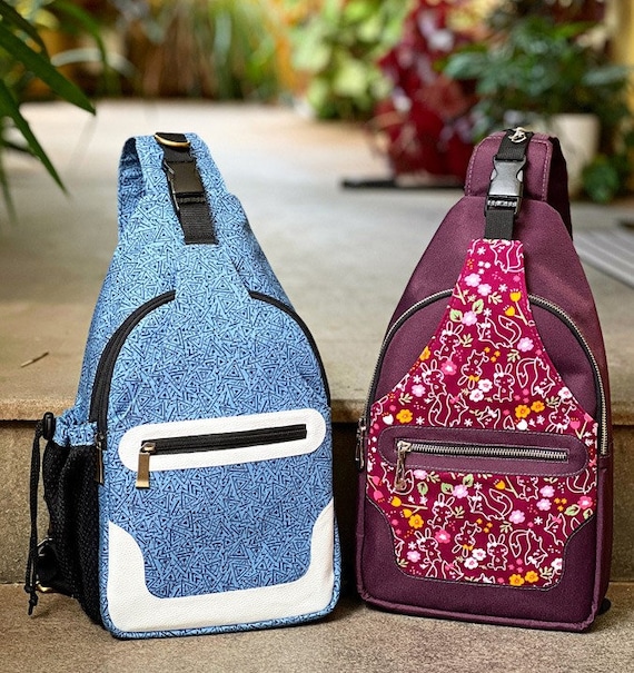 Wayfarer Sling Backpack A Quaint Stitch PDF Sewing Pattern AQS Patterns Unisex Sling Backpack Pattern Crossbody Bag Etsy