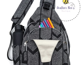 Wayfarer 2.0 (Estilo 2) - Mochila bandolera unisex grande - Un patrón de costura PDF de puntada pintoresca