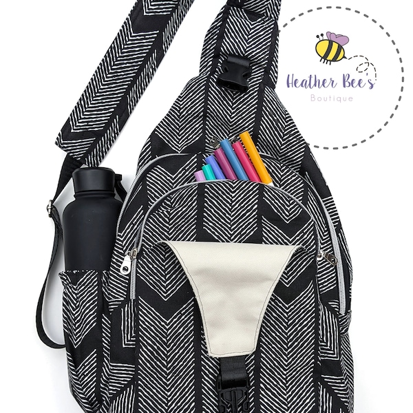 Wayfarer 2.0 (Style 2) - Großer Unisex Sling Rucksack - Uriger Stich PDF Schnittmuster