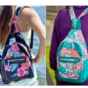 Wayfarer Sling Backpack - A Quaint Stitch PDF Sewing Pattern, AQS Patterns, Unisex Sling Backpack Pattern, Crossbody bag