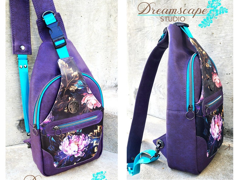 Wayfarer Sling Backpack A Quaint Stitch PDF Sewing Pattern, AQS Patterns, Unisex Sling Backpack Pattern, Crossbody bag image 8