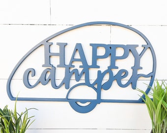 Happy Camper Sign | Wooden Camper Sign | Camper Sign | Camping Sign