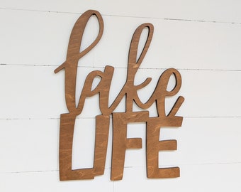 Lake Life Sign | Wooden Lake Decor | Lake Sign | Lake Wall Hanging
