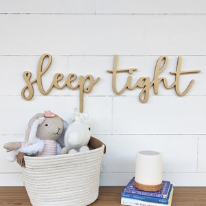 Sleep Tight Wood Sign: Nursery Wall Decor, Wooden Letters