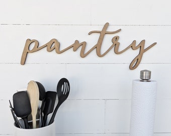 Pantry Wood Sign: 1/2 inch Birch Plywood Letters