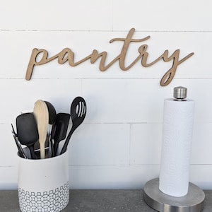 Pantry Wood Sign: 1/2 inch Birch Plywood Letters