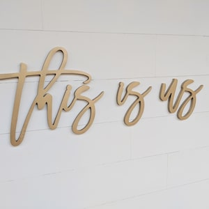 This is us Word Cutout | This is us words | Wooden Word Cut-Out | Wood Sign | This is us sign | This is us TV Show
