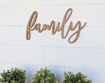 Wooden Family Sign: 1/2" Birch Plywood Cutout