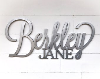 Baby boy or girl Nursery sign, Baby name cutout, boys name sign, girls name sign, kids room decor, above crib name sign