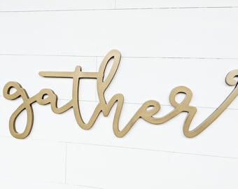 Gather Sign | Wooden Letters | Gather wall sign