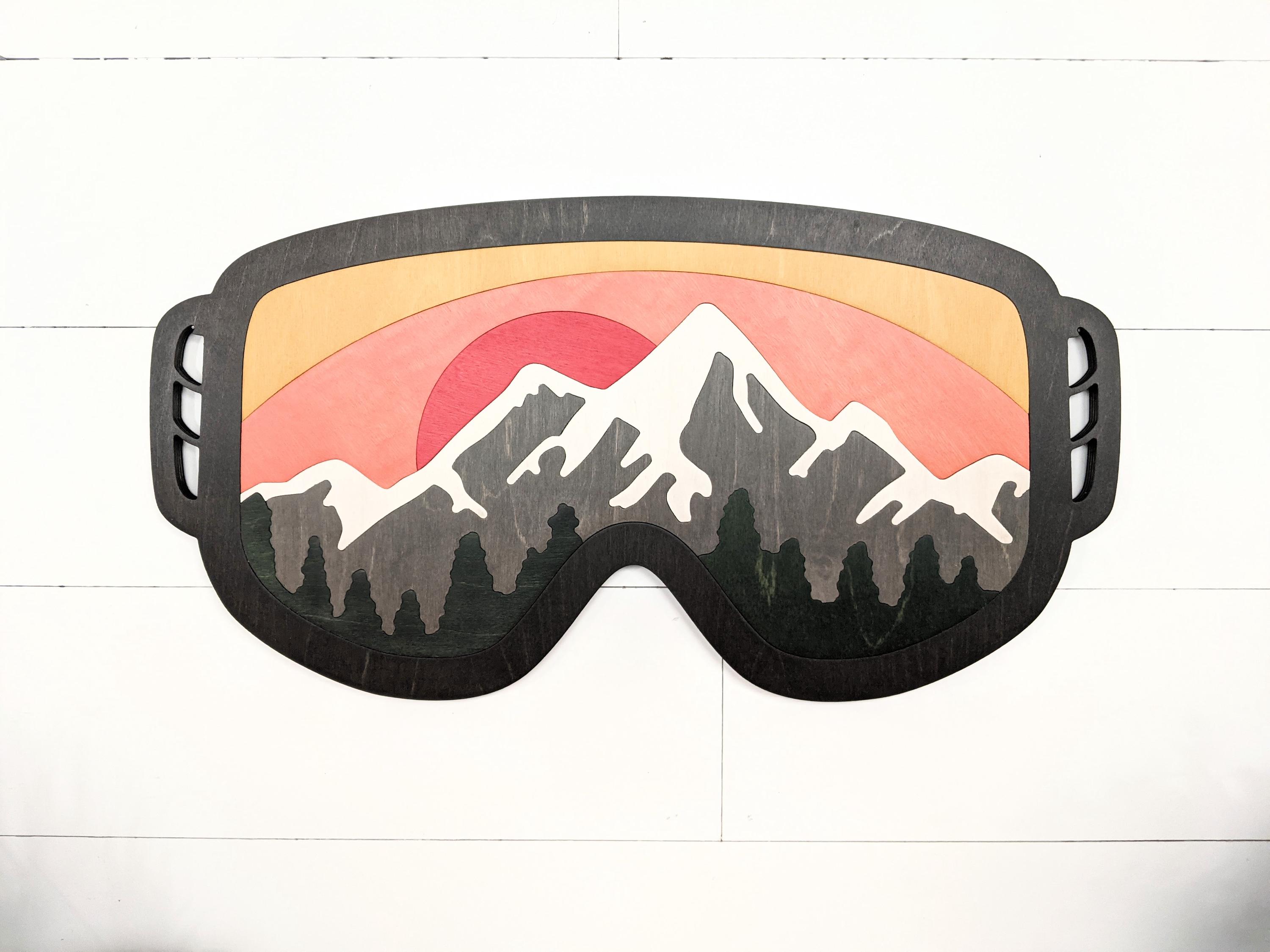 Handcrafted Wooden Ski Goggle Wall Art: Rustic Winter Decor, Living ...