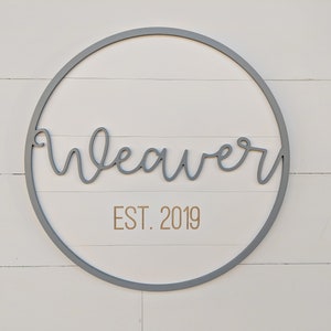 Last Name Wedding or Anniversary Sign | Wedding Gift Sign | Custom Name Sign | Anniversary Gift