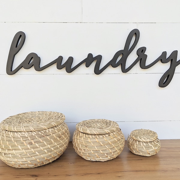 Laundry Word Cutout | Wooden letters | Laundry Sign