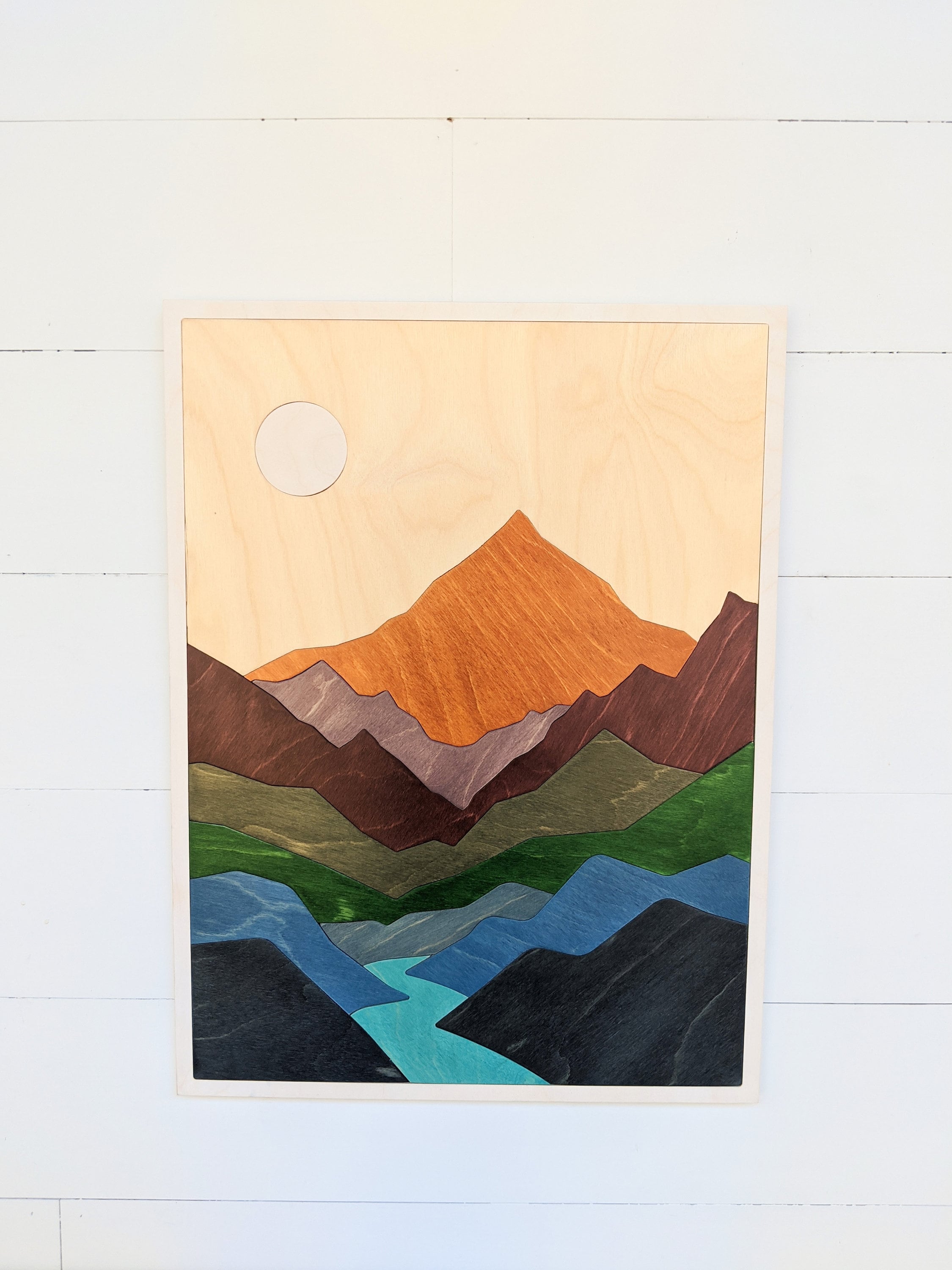 Abstract on sale mountain art