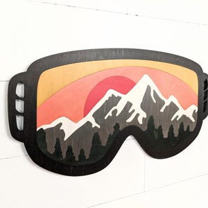 Handcrafted Wooden Ski Goggle Wall Art: Rustic Winter Decor, Living ...