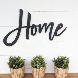 Home Wort Ausschnitt | Home Holzbuchstaben | Hauszeichen | Wohnkultur