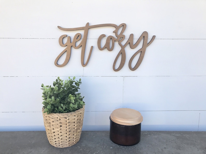 Get Cozy Word Cutout Get Cozy Wooden Letters Get Cozy Sign Etsy