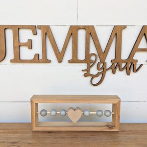 Baby boy or girl Nursery sign, Baby name cutout, boys name sign, girls name sign, kids room decor, above crib name sign