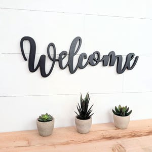 Welcome Word Cutout | Wooden letters | Welcome Sign |