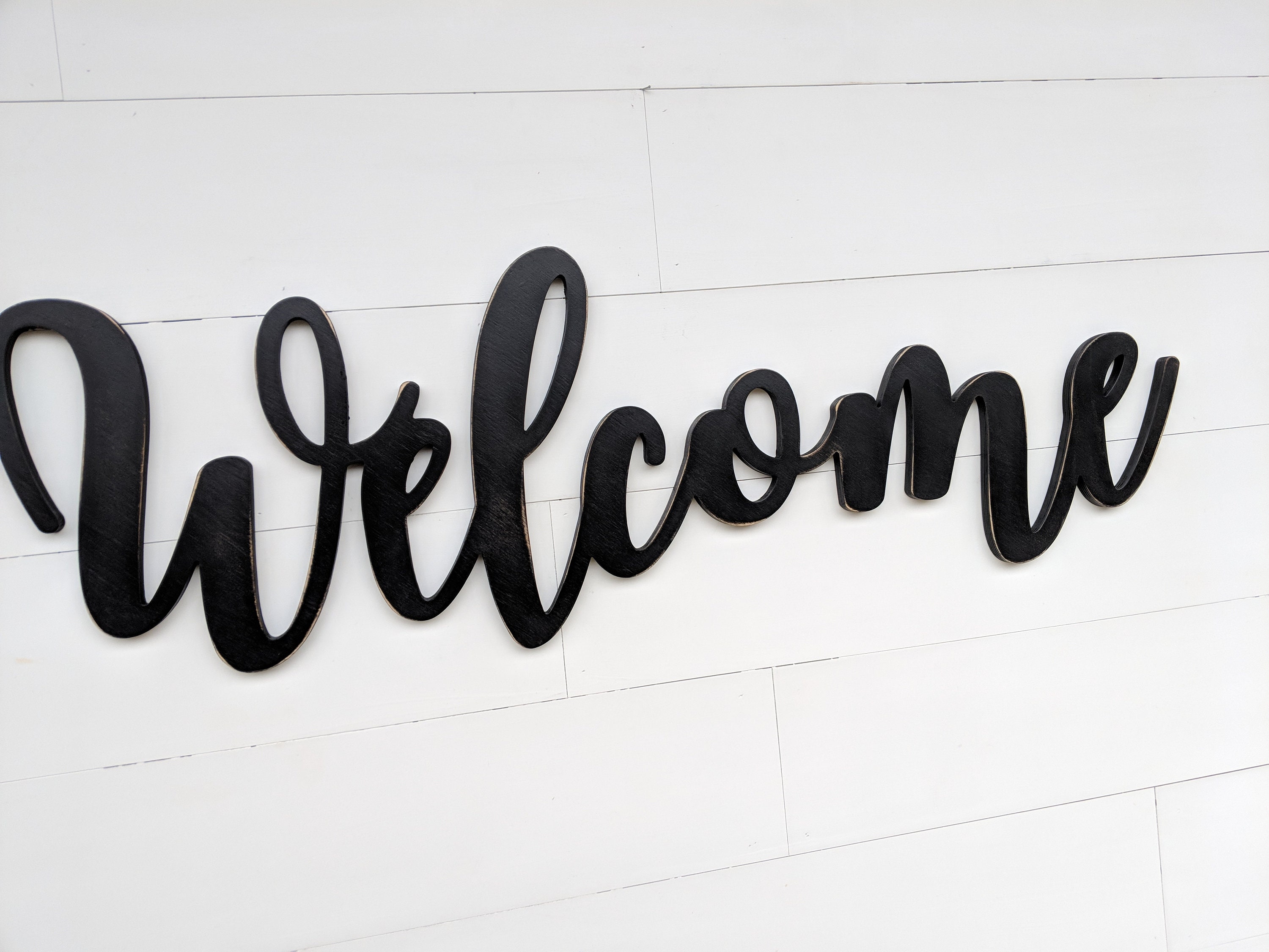 Welcome Word Cutout Wooden Letters Welcome Sign - Etsy Canada