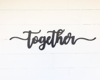 Together Word Cutout | Wooden letters | Together Sign
