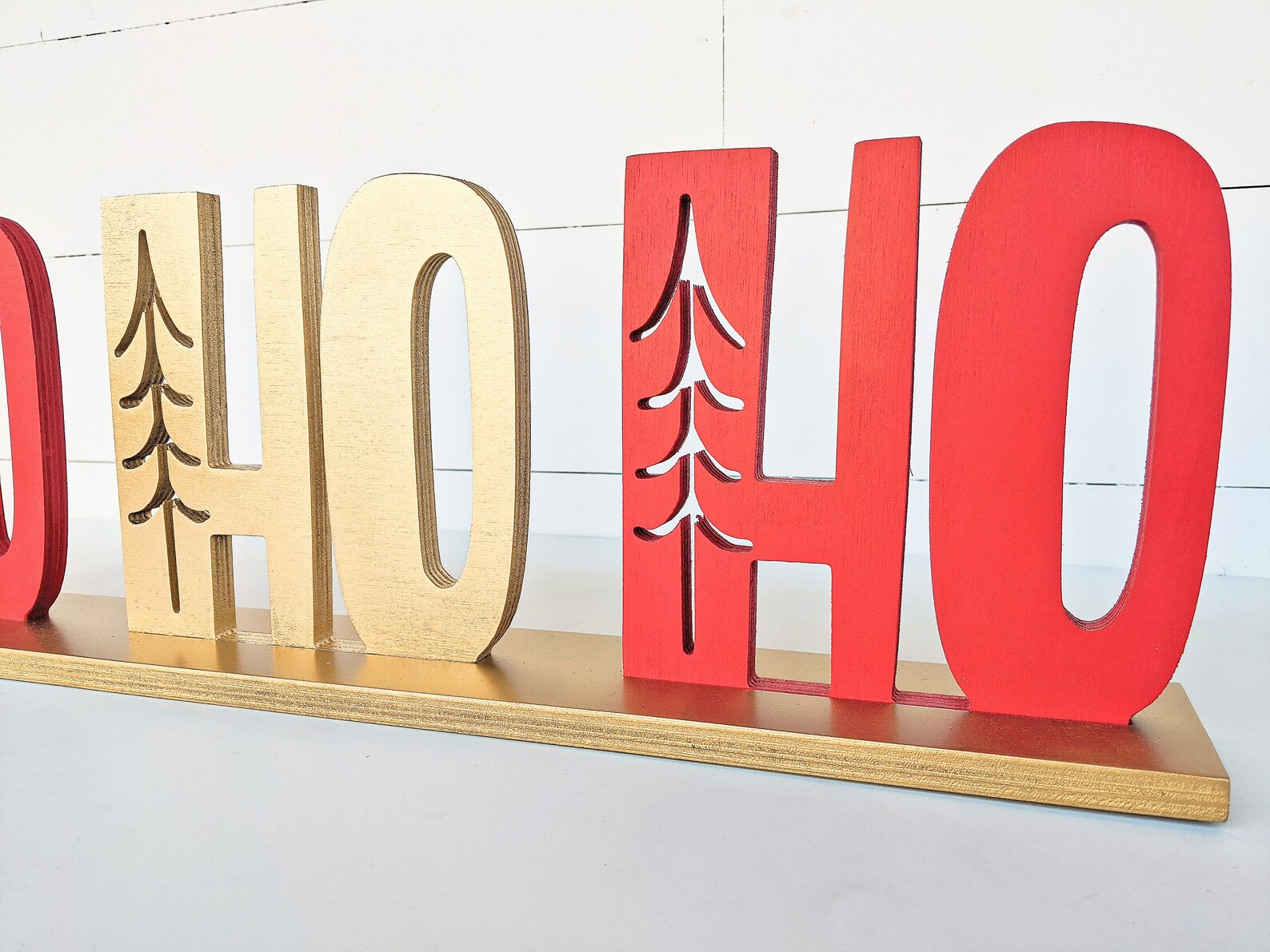 HO HO Ho Free-standing Sign Christmas Decor Ho Ho Ho Sign - Etsy