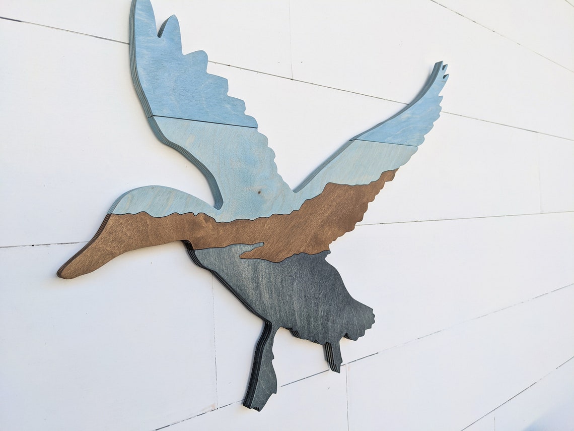 Wooden Duck Wall Art Duck Wall Hanging Duck Shaped Etsy