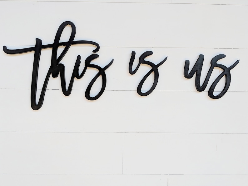This is us Word Cutout This is us words Wooden Word Etsy