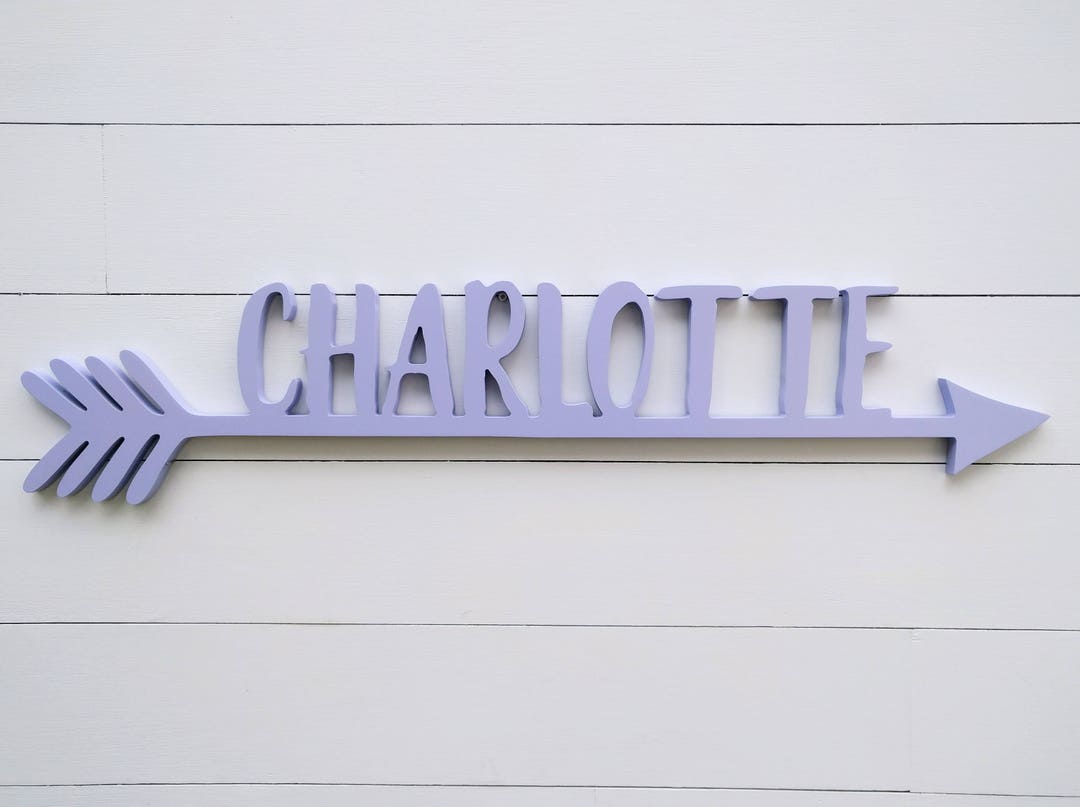 Name Above Crib With Arrow for Girls Nursery Baby Name Above Etsy