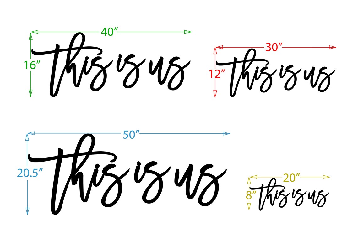 This is us Word Cutout This is us words Wooden Word Etsy