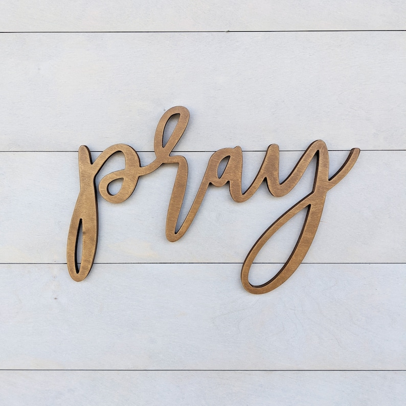 Pray Sign Pray Word Cutout 1/2 Thick Wooden Letters Etsy