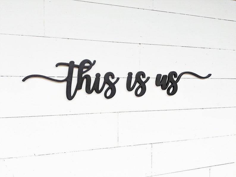 This is us Word Cutout This is us words Wooden Word Cut-Out Wood Sign This is us sign This is us TV Show image 3