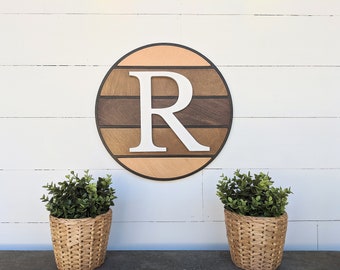 Wooden Letter Monogram Wall Hanging | Wooden Letter Wall Art | Alphabet Letter Wood Sign | Realtor Gift | Housewarming Gift