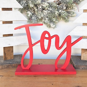 Signo independiente de alegría / Decoración navideña / Signo de alegría / Repisa de Navidad / Decoración de repisa de Navidad