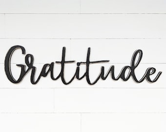 Gratitude Sign | Wooden Letters | Gratitude wall sign | Thankfulness Saying | Thankful Sign