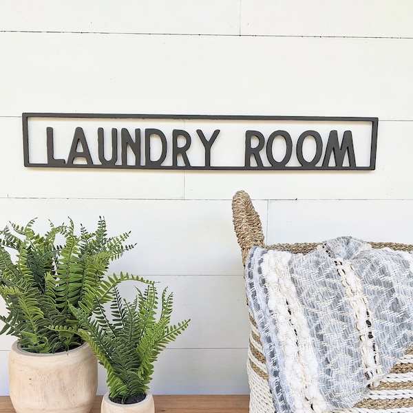 Laundry Room Sign, Laundry Room word cutout, 1/2" thick wooden letters laundry sign, wooden laundry sign