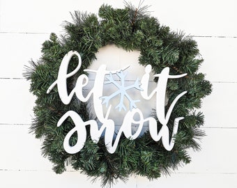 Let it Snow Sign | Wooden Christmas Decor | Christmas Wall Decor | Winter Wall Decor | Let it Snow Wall Sign