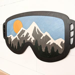 Handcrafted Wooden Ski Goggle Wall Art: Rustic Winter Decor, Living ...