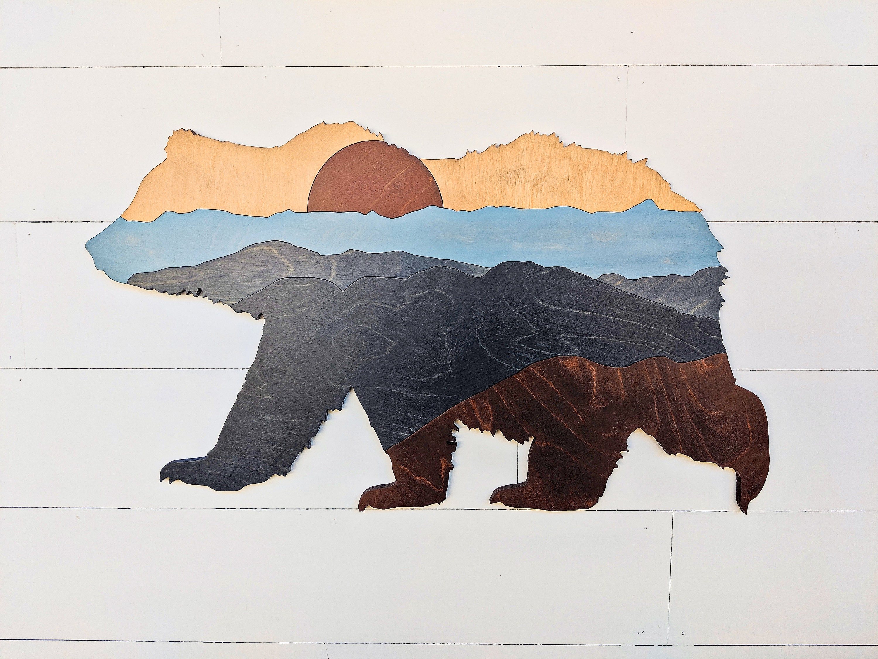 Wall Décor Home & Living Home Décor Wooden Bear Wall Decor Rustic Bear Wall Decor Bear