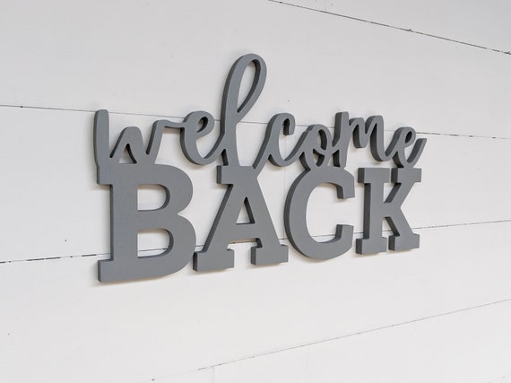 Welcome Back Sign / Home Decor / Welcome Back Wall Art / Welcome Sign -   Italia