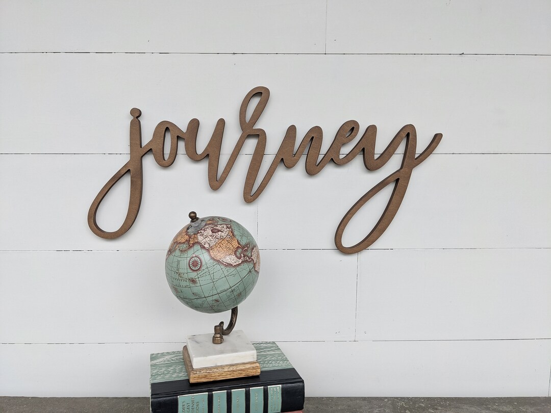 Journey Sign, Journey Word Cutout, 1/2 Thick Wooden Letters Journey