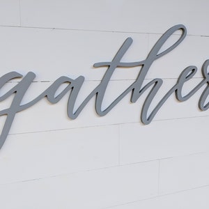 Gather Sign, Gather word cutout, 1/2 thick wooden letters gather sign, Gather cutout image 9