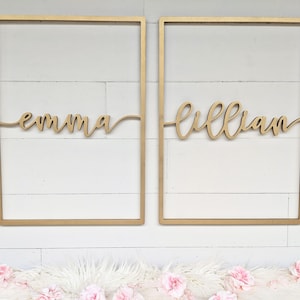 Baby Nursery Sign | Over the Crib Sign | Custom Twins Signs | Name Sign | Sister or Brother Signs