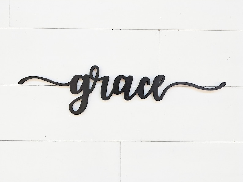 Grace Word Cutout Word Wooden Letters Grace Cutout Etsy