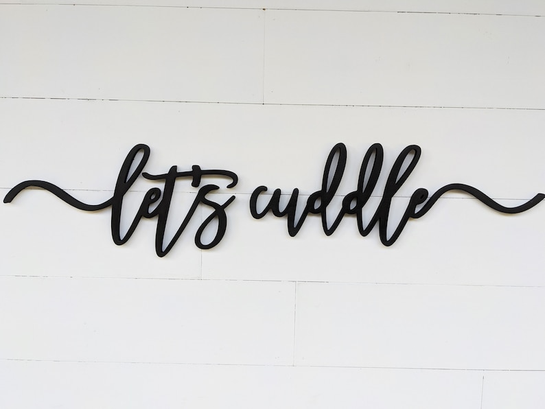 Let's Cuddle Word Cutout Let's Cuddle Words Wooden Etsy