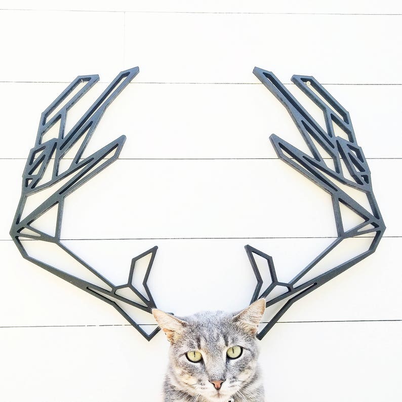 Deer antlers geometric woodland antlers wall decor Rustic Modern Antlers Geometric Antlers Wall Hanging Hunting decor