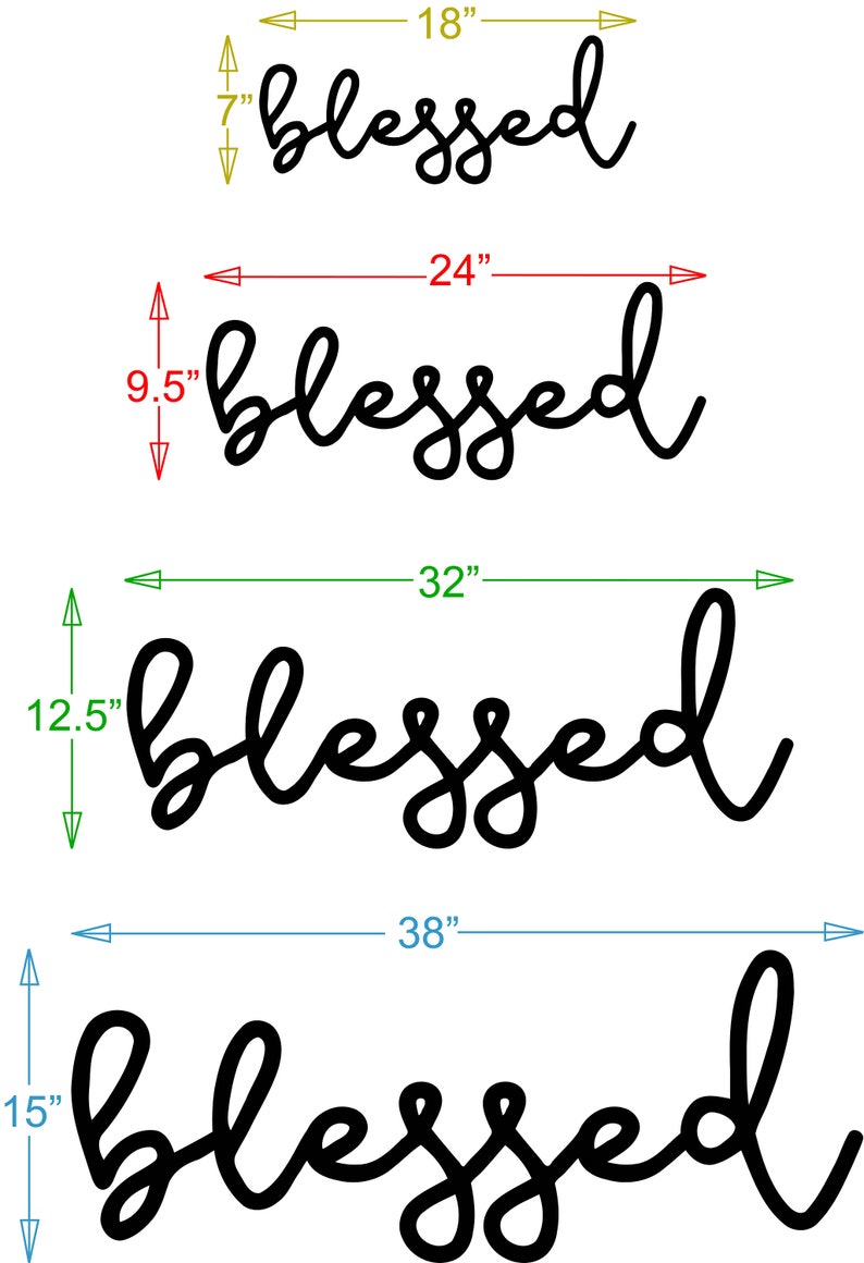 Blessed Word Cutout | Word Wooden Letters - Etsy